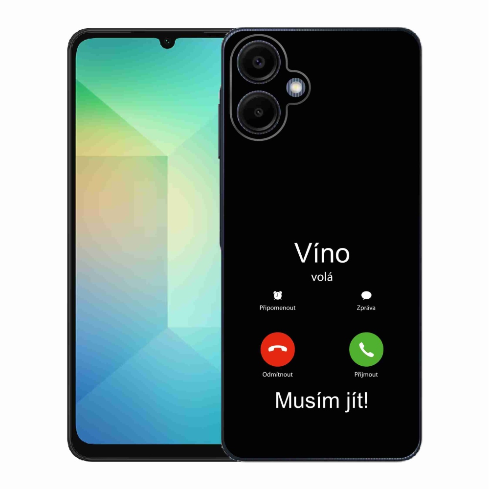 Gél borítás mmCase Samsung Galaxy A06 4G - bor hívások fekete háttérrel