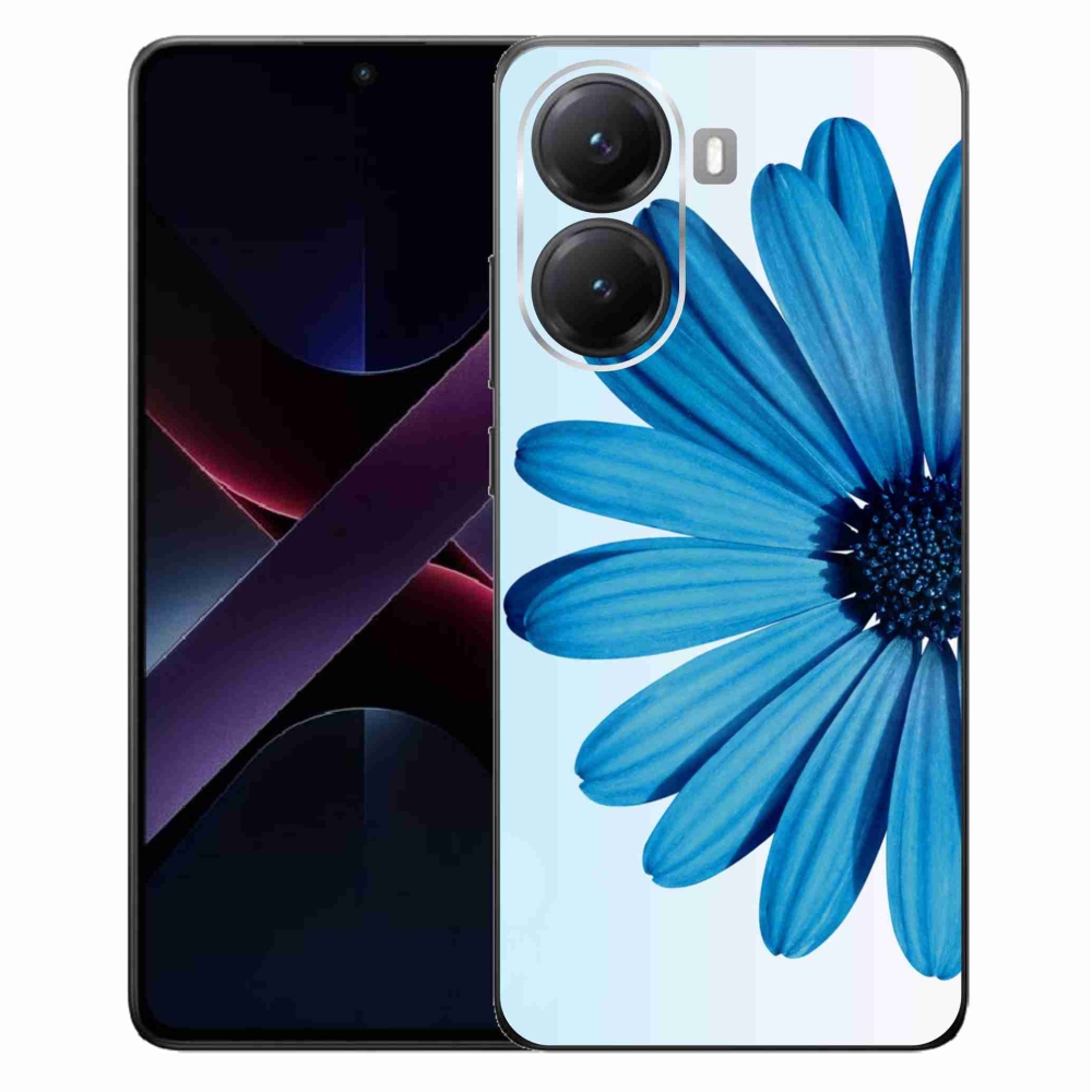 Zselés borítás mmCase a Xiaomi Poco X7 Pro 5G készülékhez - kék margaréta