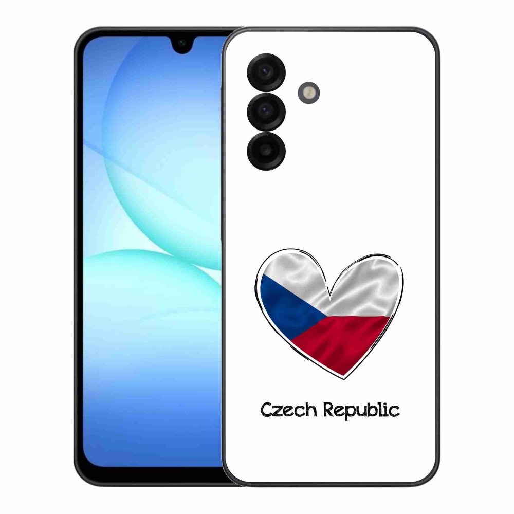 Gél borítás mmCase Samsung Galaxy A17 4G/5G - zászló szív fehér háttérrel