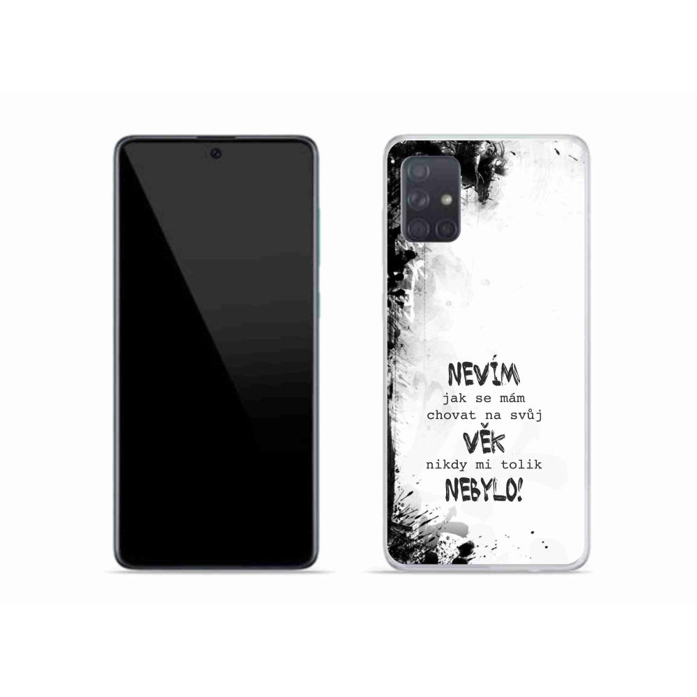 Gél borító mmCase Samsung Galaxy A51 készülékhez - vicces szöveg 14 fehér háttér