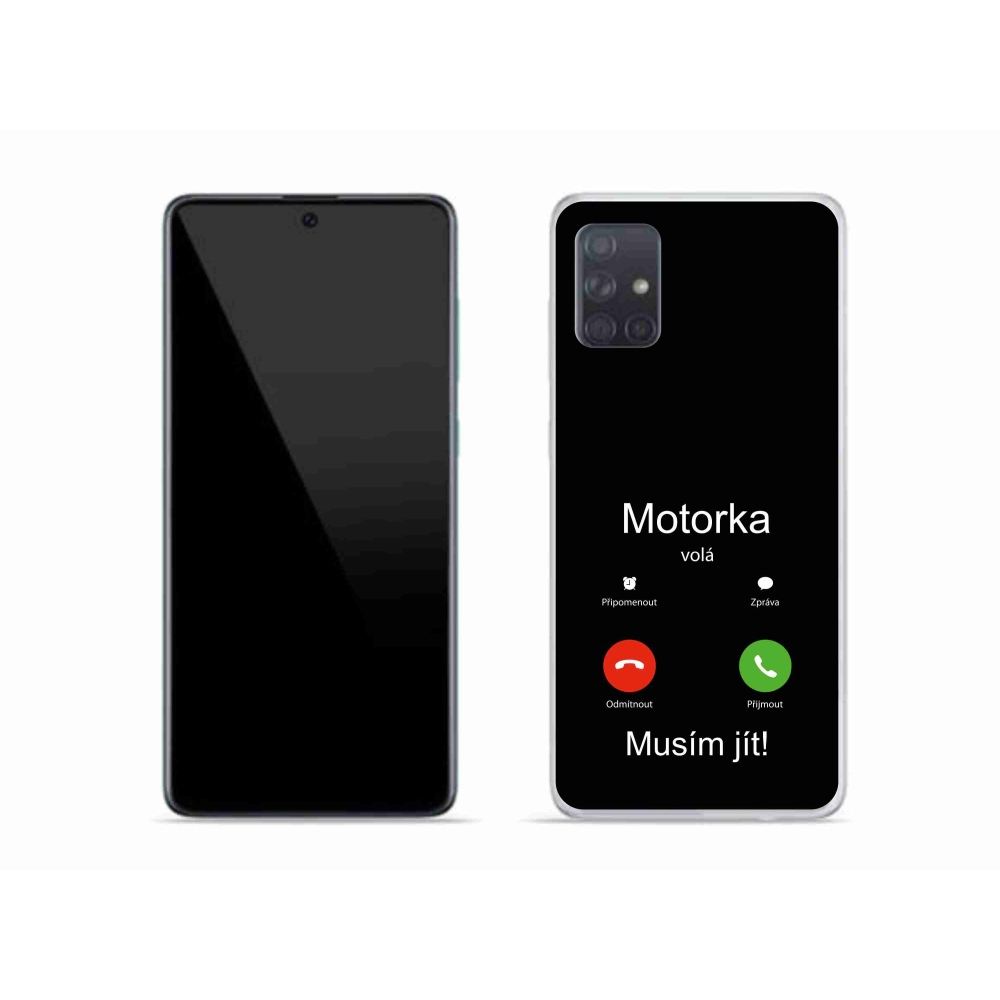 Gél borító mmCase Samsung Galaxy A51 - motoros hívások fekete háttérrel