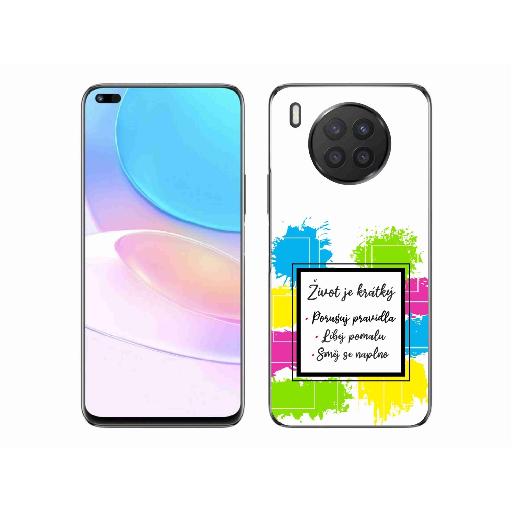 Gél borító mmCase a Huawei Nova 8i - idézet 5 fehér háttérrel