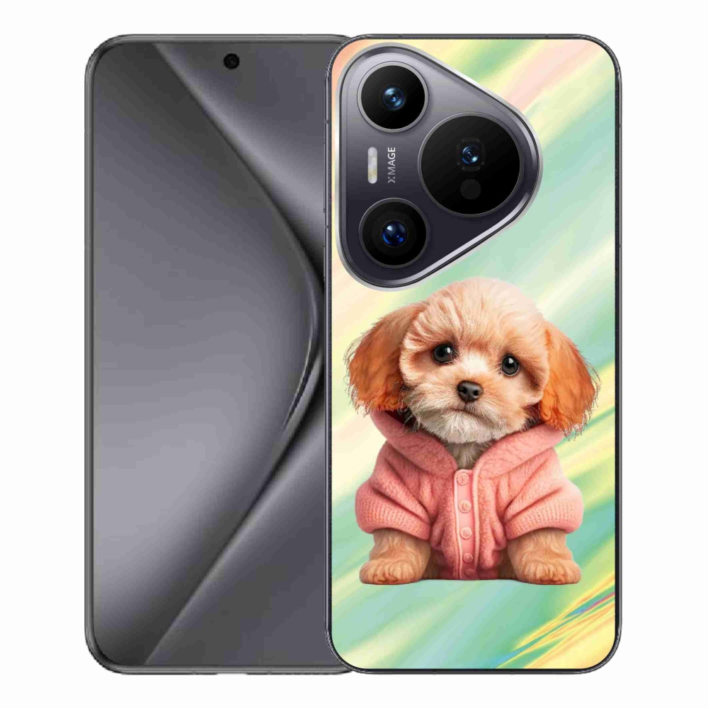 Gél borítás mmCase a Huawei Pura 70 Pro számára - pulóveres kiskutya
