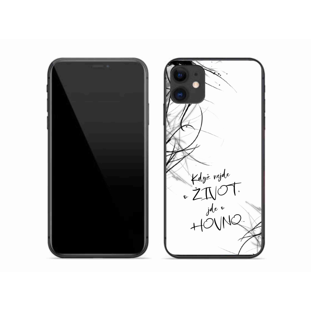 Gél borító mmCase iPhone 11 készülékhez - vicces szöveg 16 fehér háttér