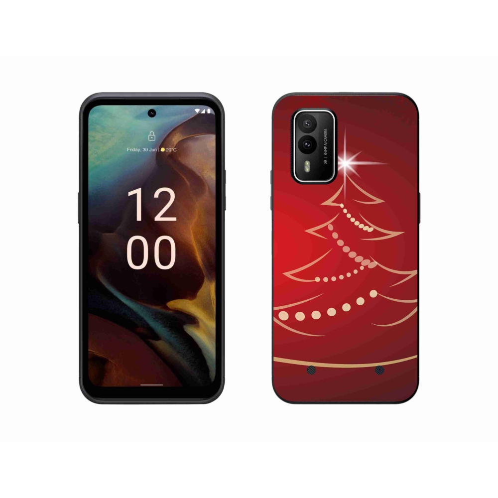 Zselés borítás mmCase a Nokia XR21 készülékhez - karácsonyfa karikatúra