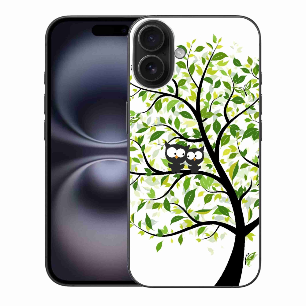 Zselés borítás mmCase iPhone 16 Plus készülékhez - baglyok a fán