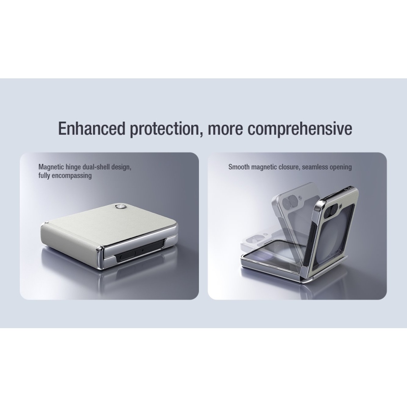 Nillkin CamShield Flip hátlapi borító Samsung Galaxy Z Flip 6/7 FE Fehér