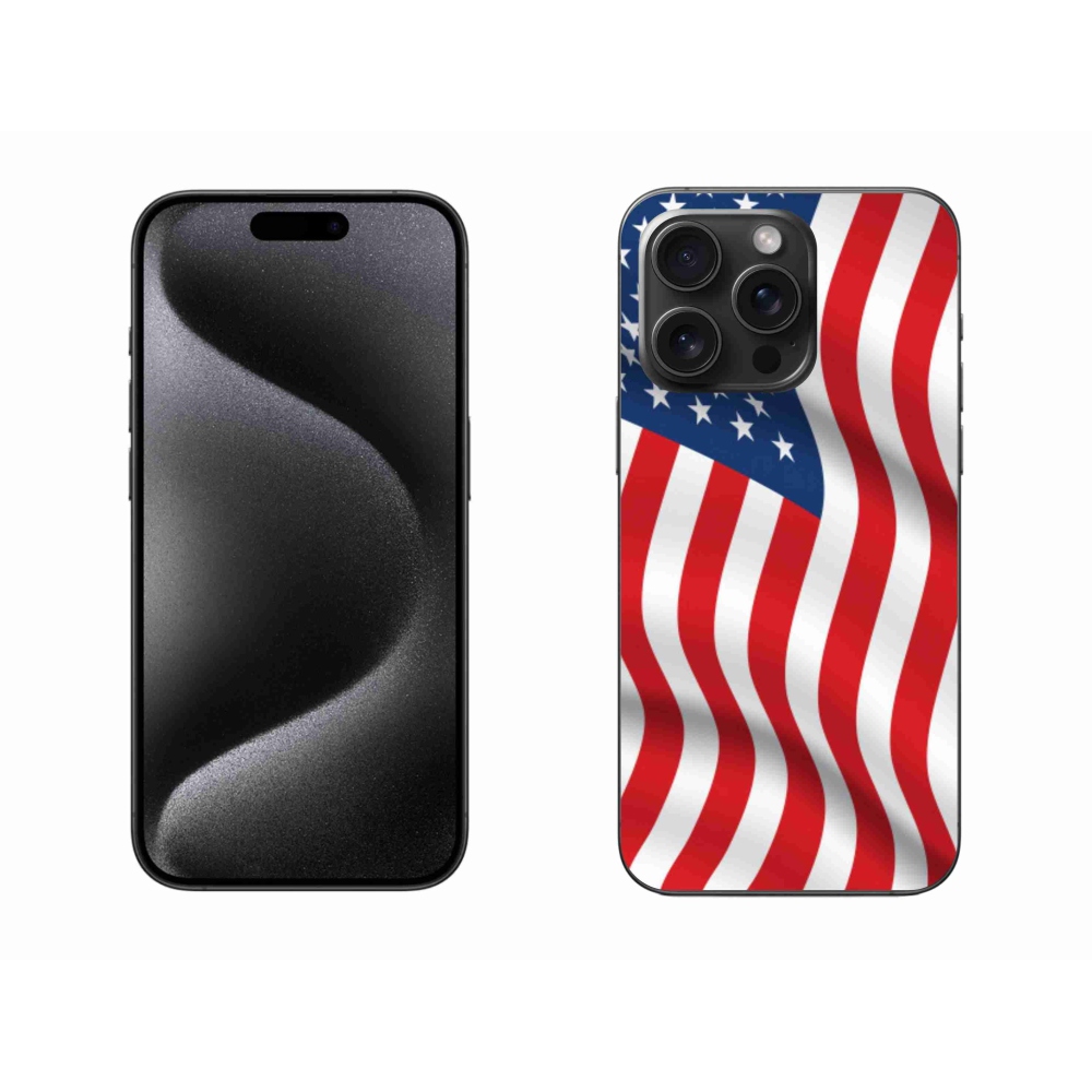 Zselés borítás mmCase iPhone 15 Pro Max készülékhez - amerikai zászló
