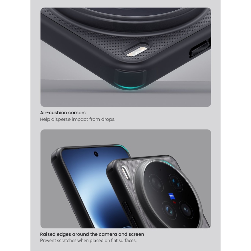 Nillkin Super Frosted PRO mágneses hátlap a Vivo X300 Ultra készülékhez, átlátszó fekete