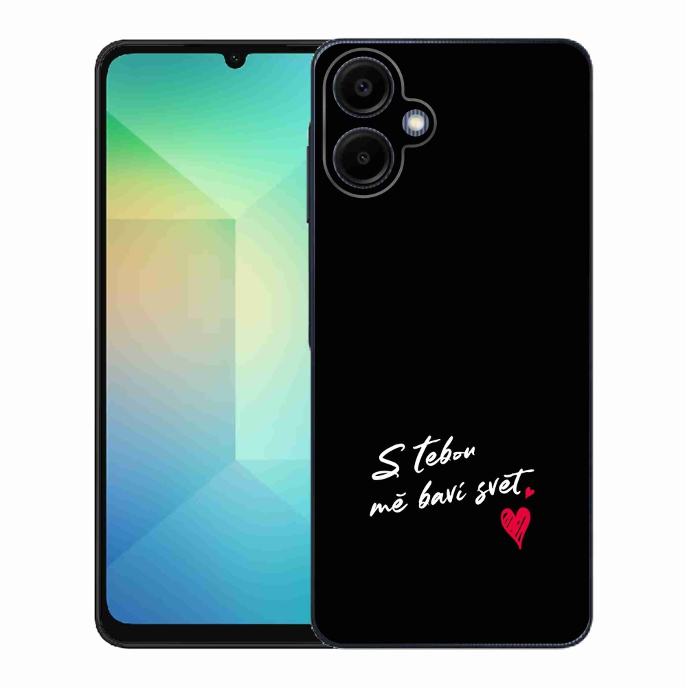 Gél borító mmCase Samsung Galaxy A06 4G - szerelmes szöveg 1 fekete háttér