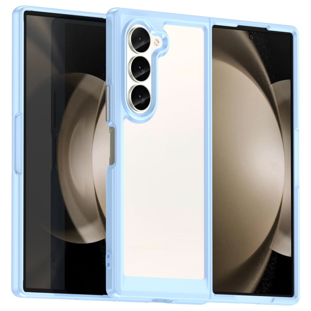 Gél tok fix hátlappal Samsung Galaxy Z Fold6 5G készülékhez - kék