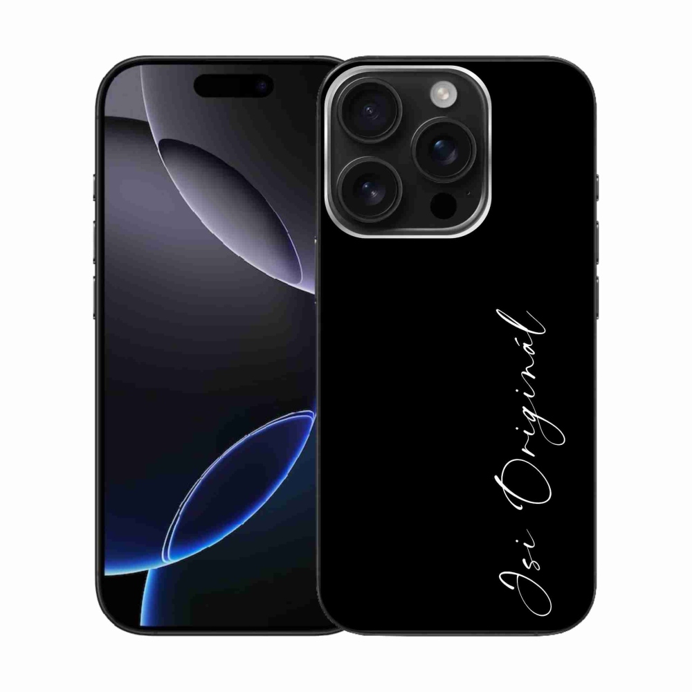 Gél borítás mmCase iPhone 16 Pro készülékhez - te vagy az eredeti fekete háttér