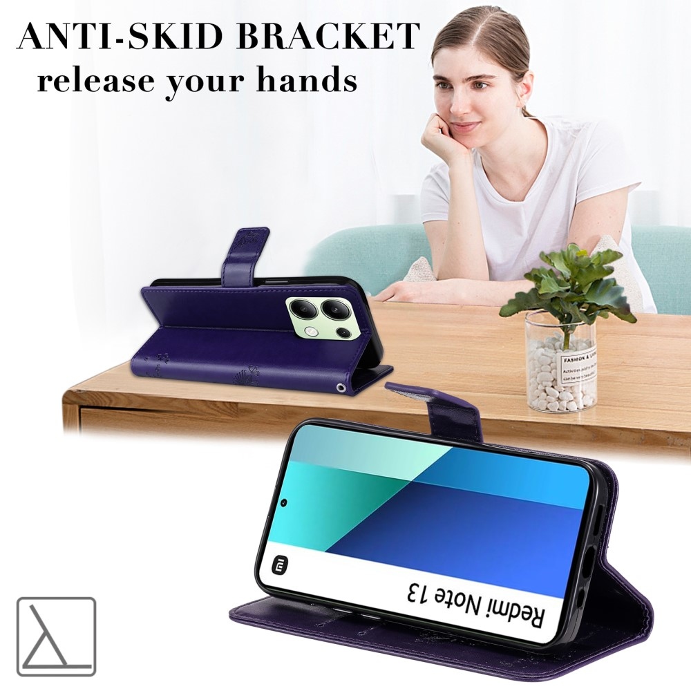 Fák könyve tok Xiaomi Redmi Note 13-hoz - sötétlila