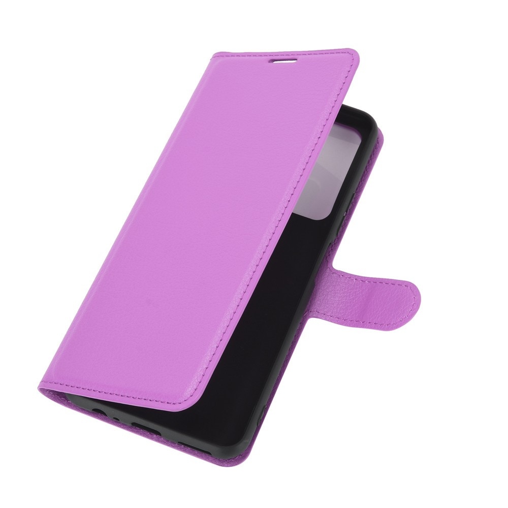 Litchi könyvtáska Huawei P Smart (2021) - lila