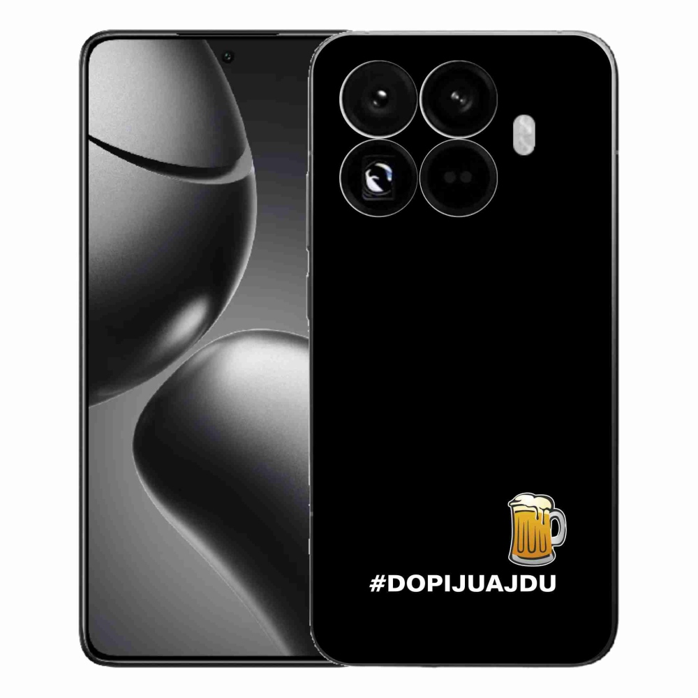 Gél borítás mmCase a Xiaomi 15T Pro - sör motívum 1 fekete háttérrel