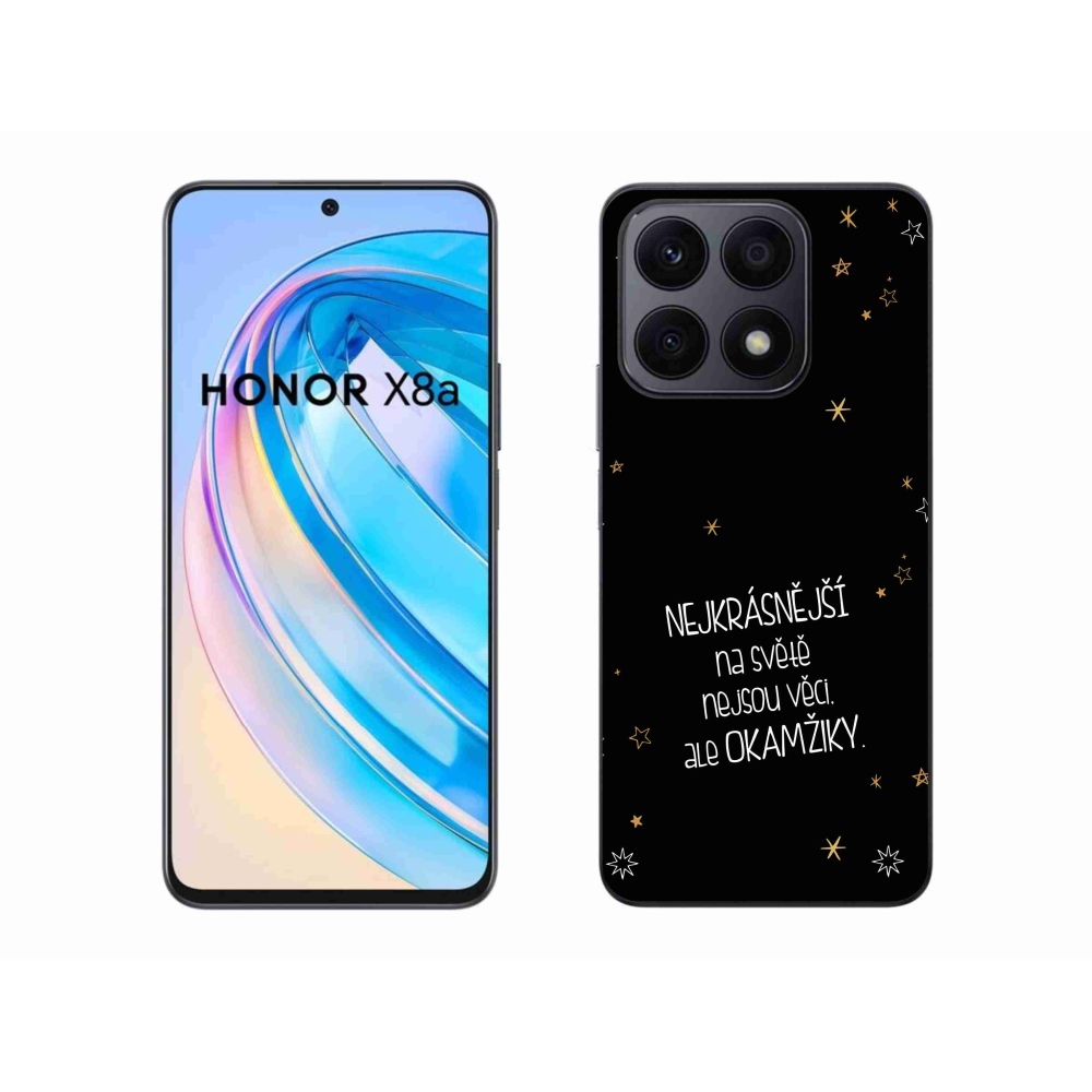 Gél borítás mmCase a Honor X8a készülékhez - Idézet 4 fekete háttér