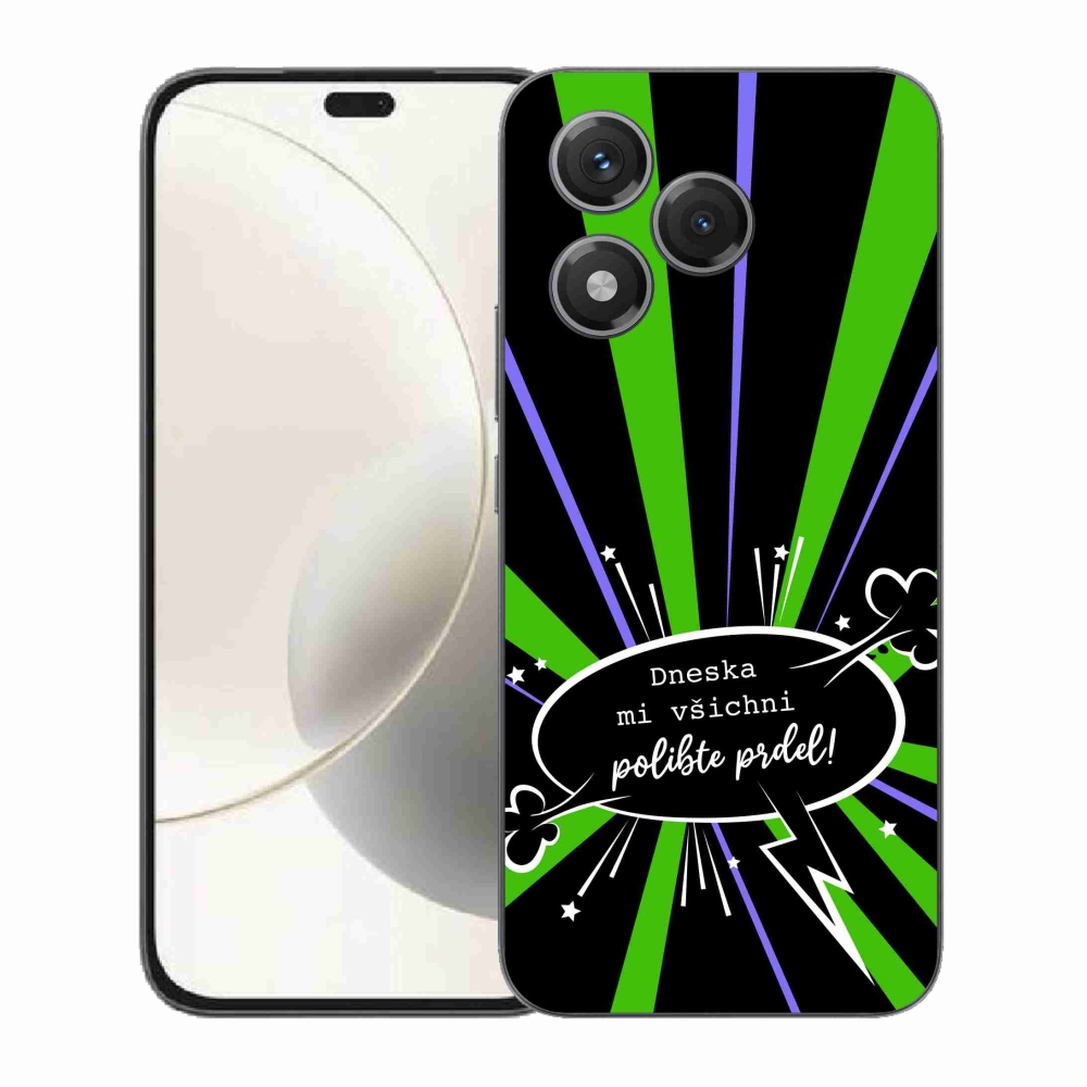 Gél borító mmCase a Honor 400 Lite-hoz - vicces szöveg 15 fekete háttérrel