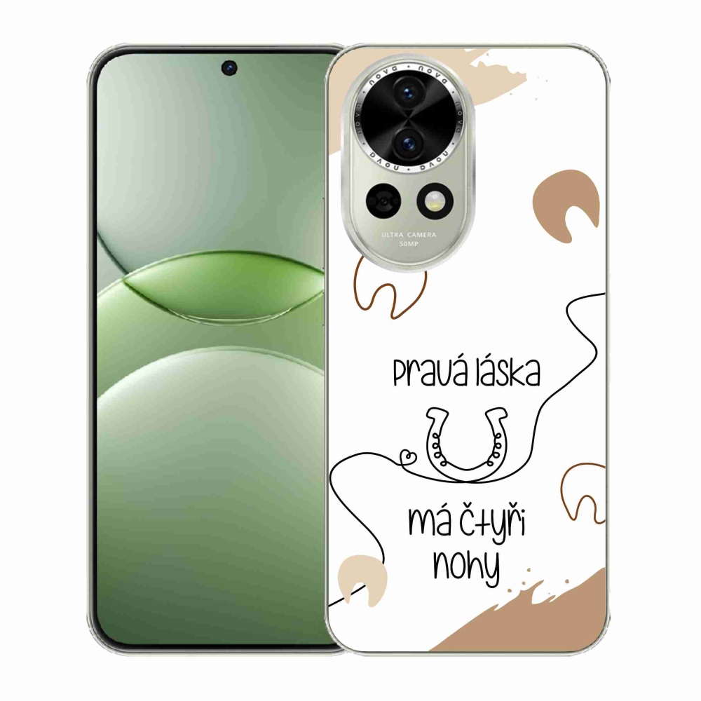 Gél borító mmCase a Huawei Nova 13 5G készülékhez - ló motívum fehér háttérrel