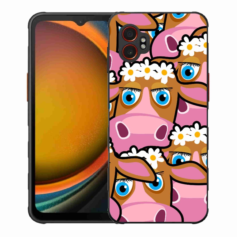 Gél borítás mmCase Samsung Galaxy Xcover 7 Pro - rajzfilm tehenekhez