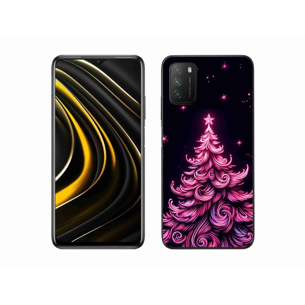 Gél borítás mmCase a Xiaomi Poco M3-hoz - neon karácsonyfa 2