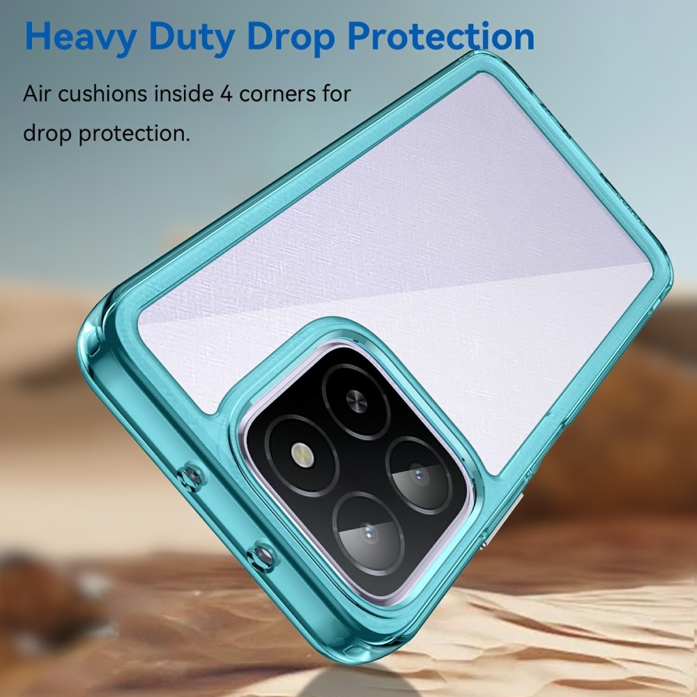 Gél tok fix hátlappal a Honor X6b készülékhez - világoskék színben