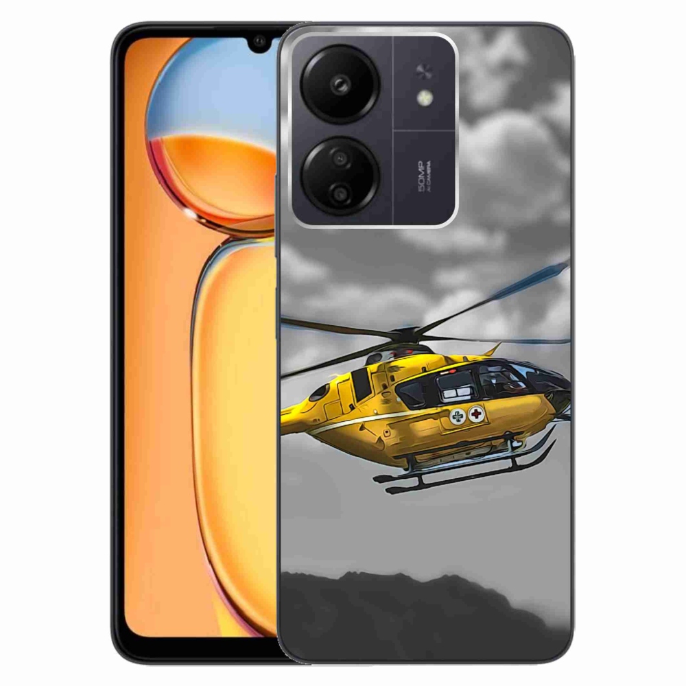 Gél borítás mmCase a Xiaomi Poco C65/Redmi 13C számára - sárga helikopter