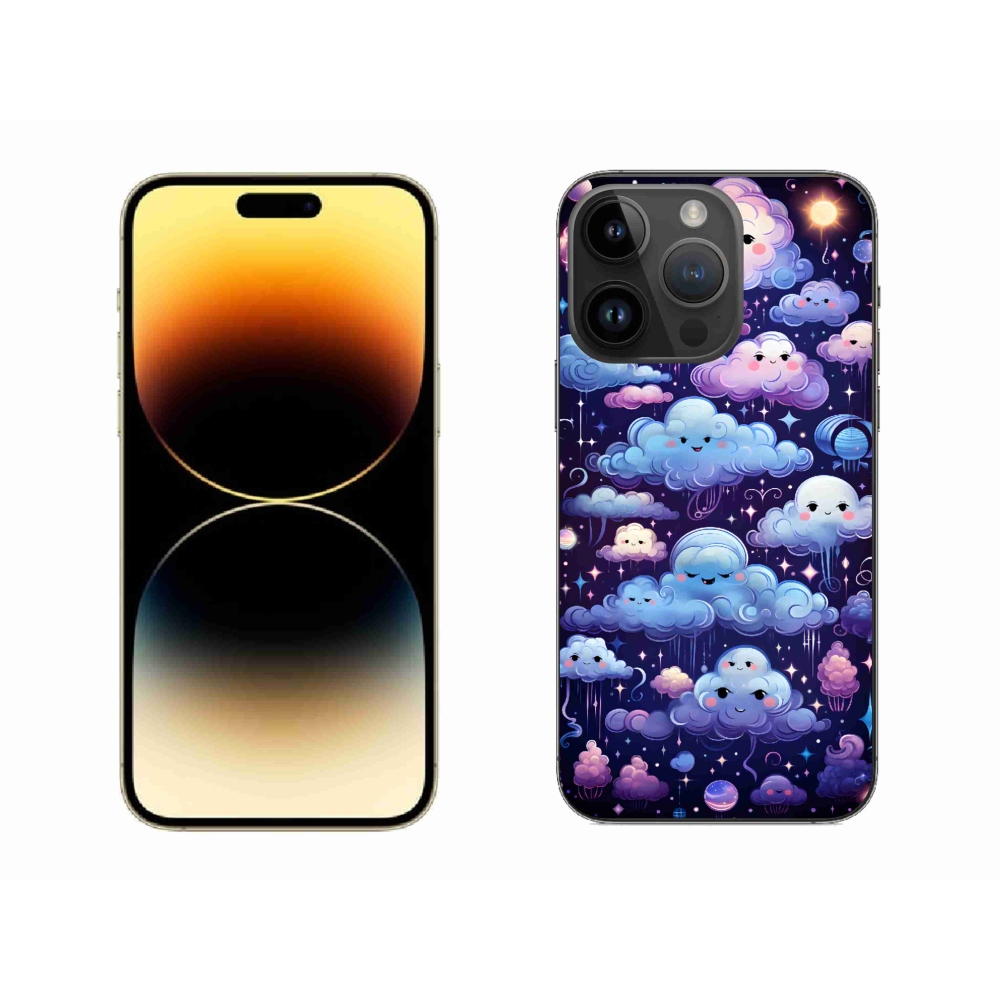 Zselés borítás mmCase iPhone 14 Pro Max készülékhez - felhők