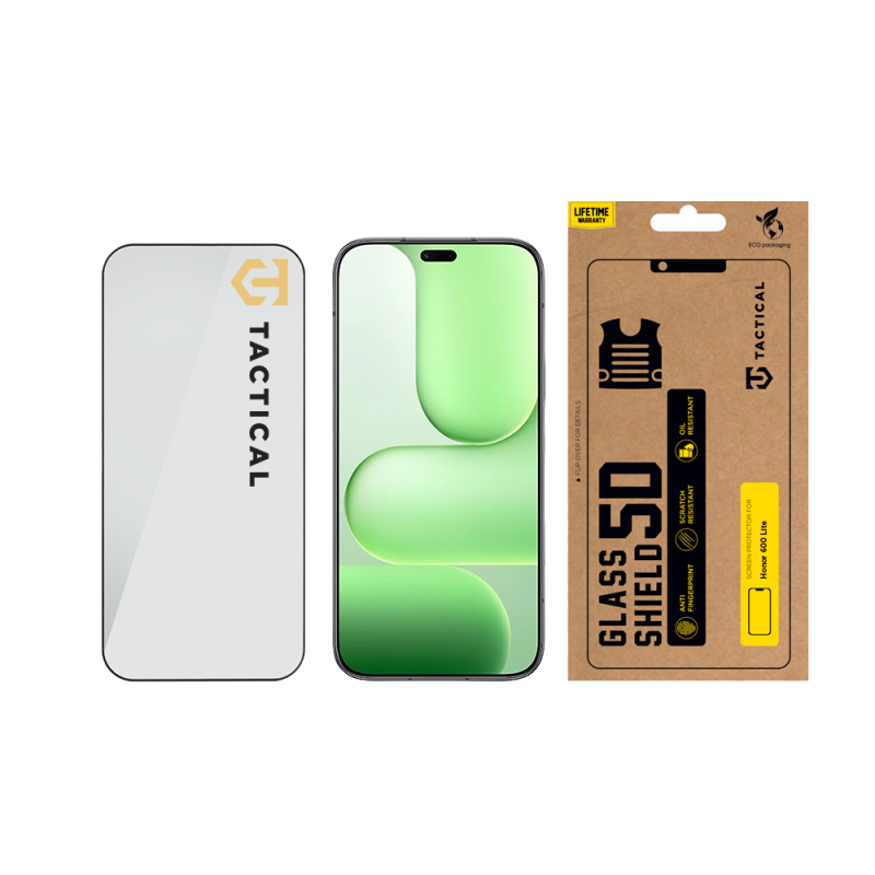 Tactical Glass Shield 5D üveg az Honor 600 Lite Black készülékhez