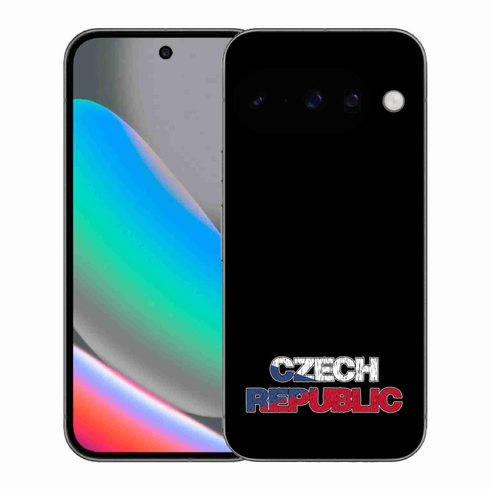 Zselés borítás mmCase a Google Pixel 10 - Csehország fekete háttérrel
