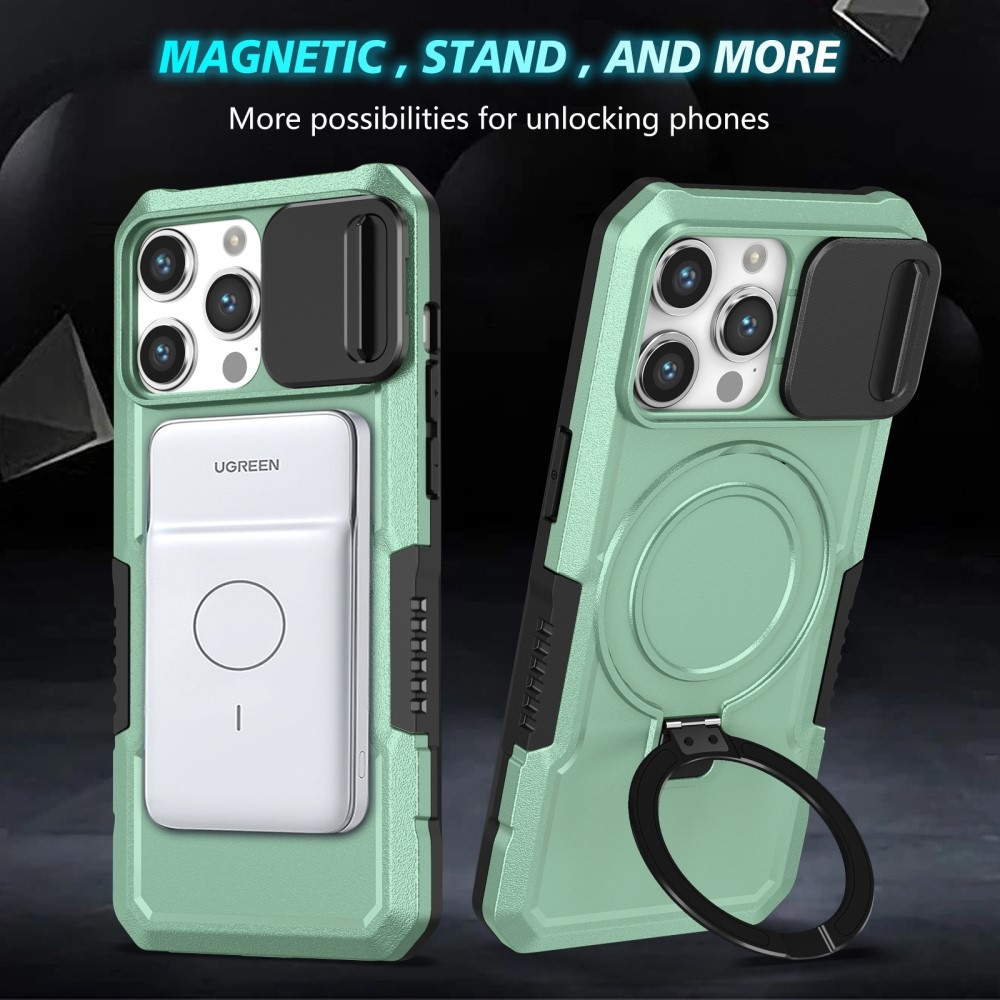 Katonai strapabíró védőburkolat MagSafe-vel iPhone 14 Pro Max készülékhez - világoszöld