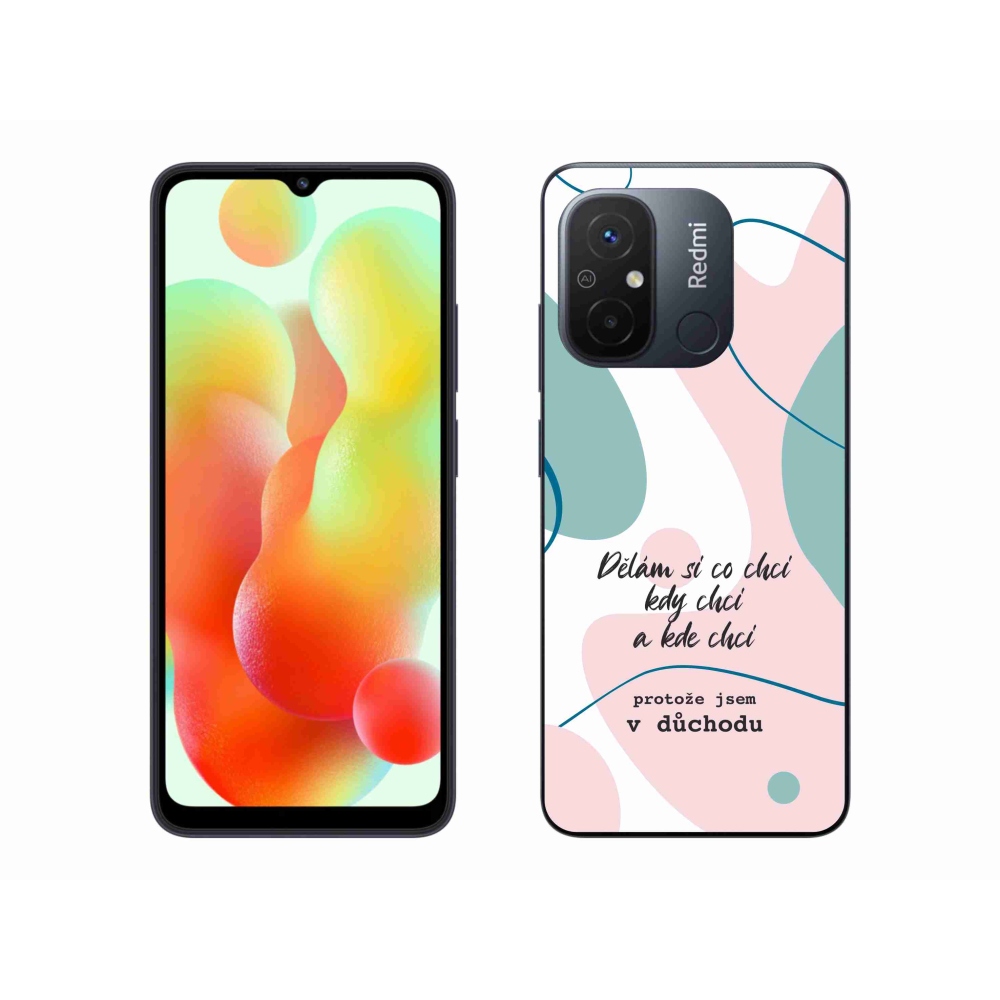 Gél borító mmCase a Xiaomi Redmi 12C-hez - vicces szöveg 10 fehér háttérrel