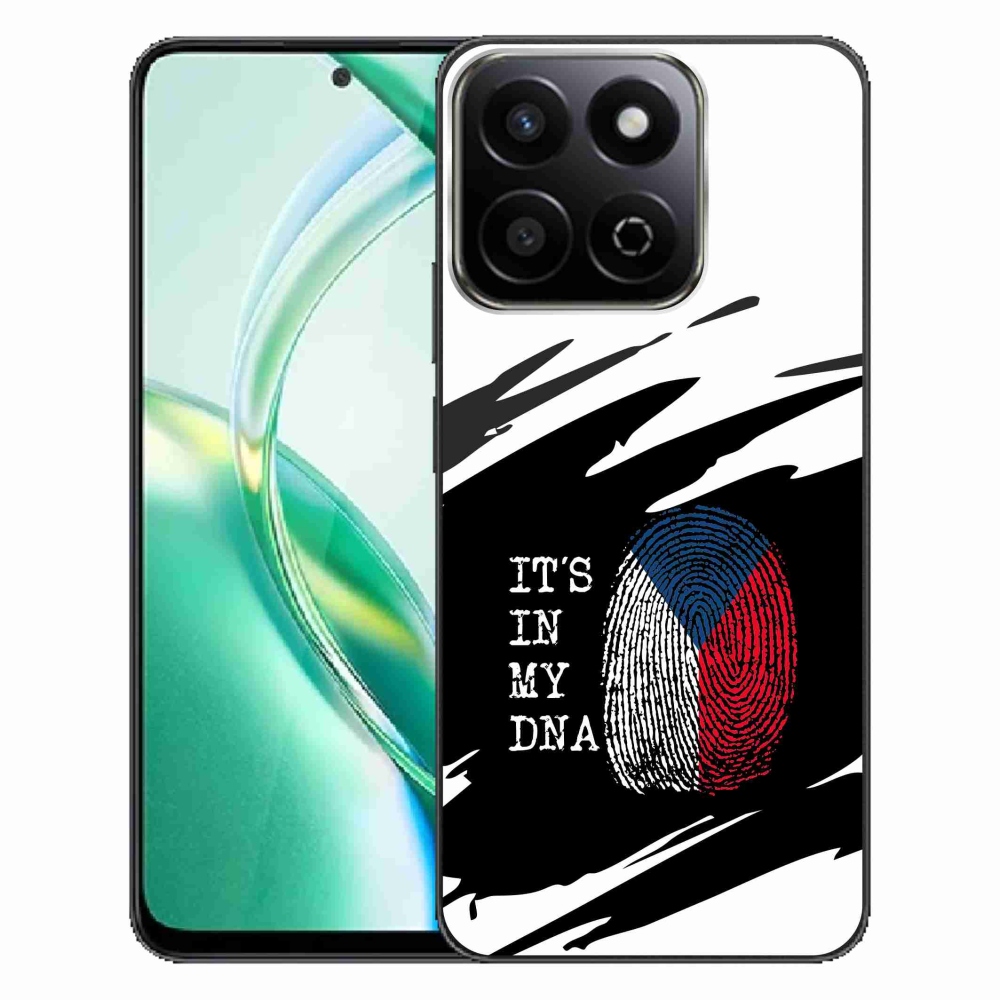 Zselés borító mmCase a Honor 200 Smart 5G készülékhez - zászlós ujjlenyomat fekete és fehér háttérrel