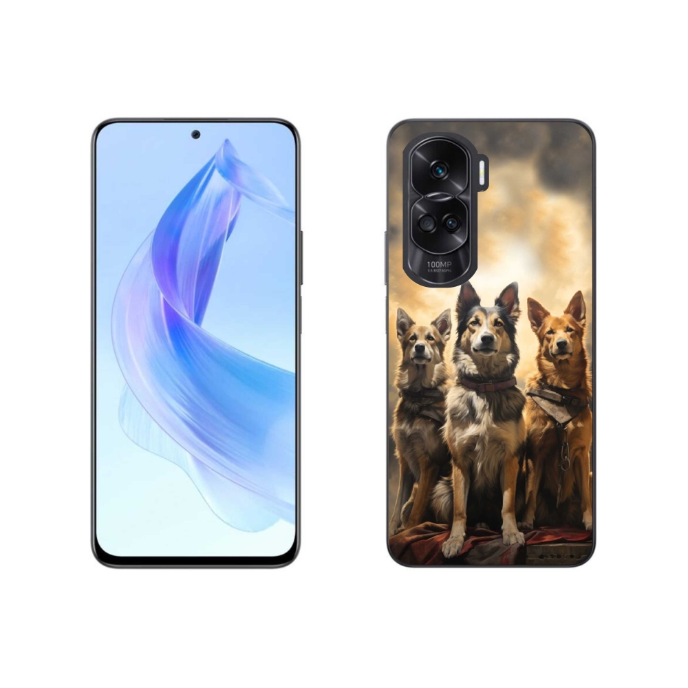 Zselés borítás mmCase a Honor 90 Lite-hoz - három kutya