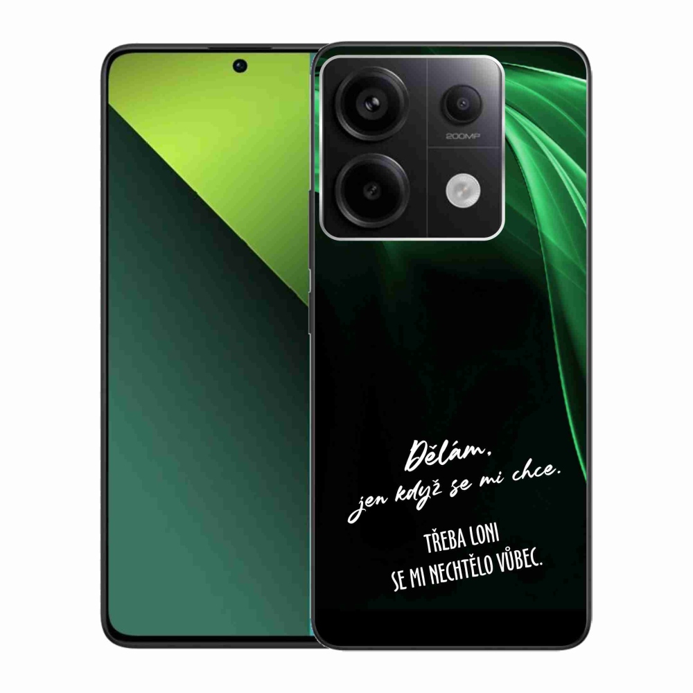 Gél borító mmCase a Xiaomi Redmi Note 13 Pro 5G/Poco X6 5G számára - vicces szöveg 12 fekete háttérrel