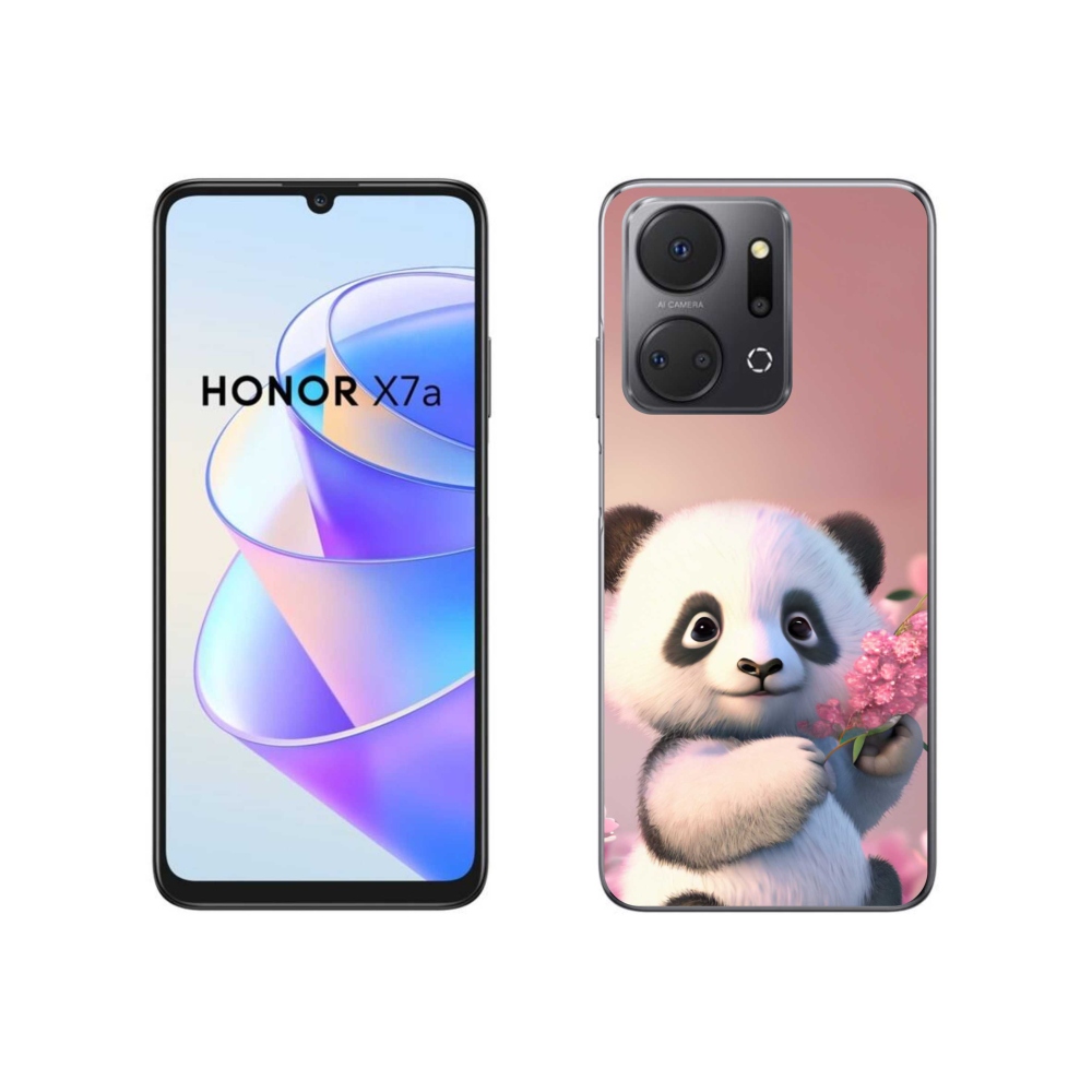 Gél borítás mmCase a Honor X7a számára - aranyos panda