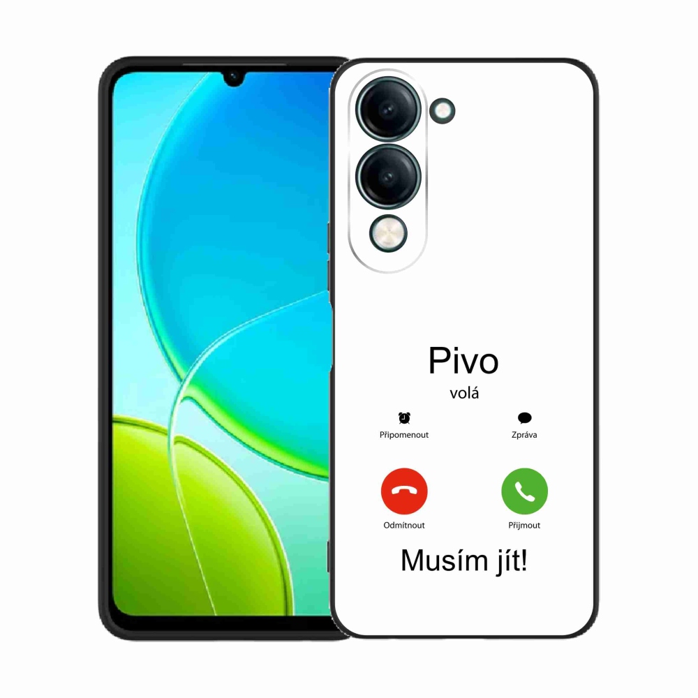 Gél borító mmCase a Vivo Y29s 5G-n - a sör hívja a fehér hátteret