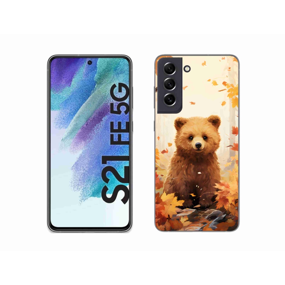 Zselés borítás mmCase Samsung Galaxy S21 FE 5G - medve az erdőben