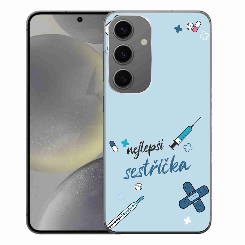 Gél borító mmCase Samsung Galaxy S24+ - legjobb kishúg kék háttérrel