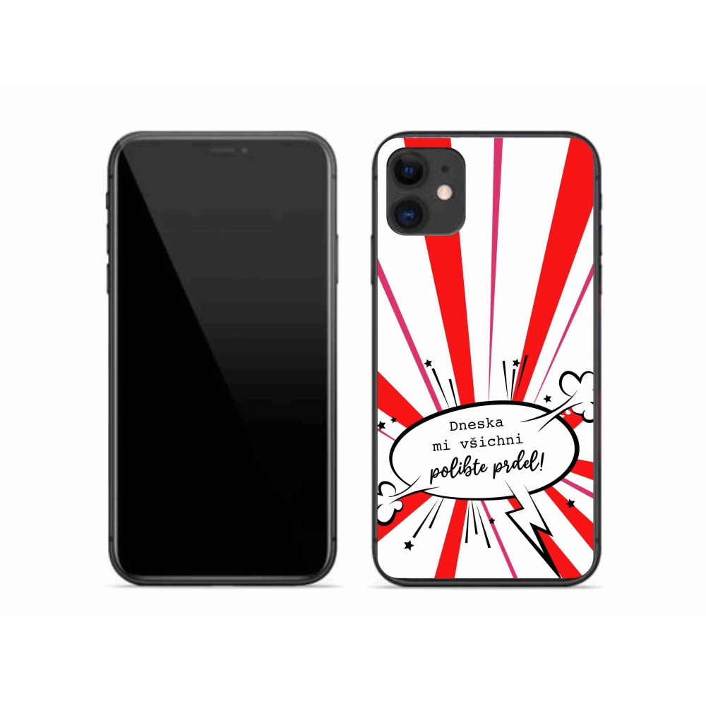 Gél borító mmCase iPhone 11 készülékhez - vicces szöveg 15 fehér háttér