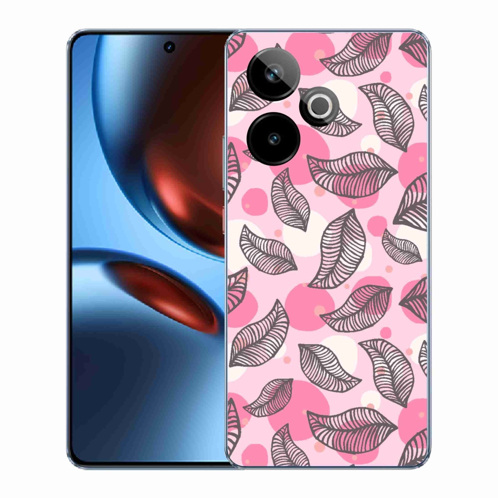 Rugalmas zselés tok mmCase képpel a Realme GT 7 5G/GT 7T 5G számára - rajzfilmes hulló levelek