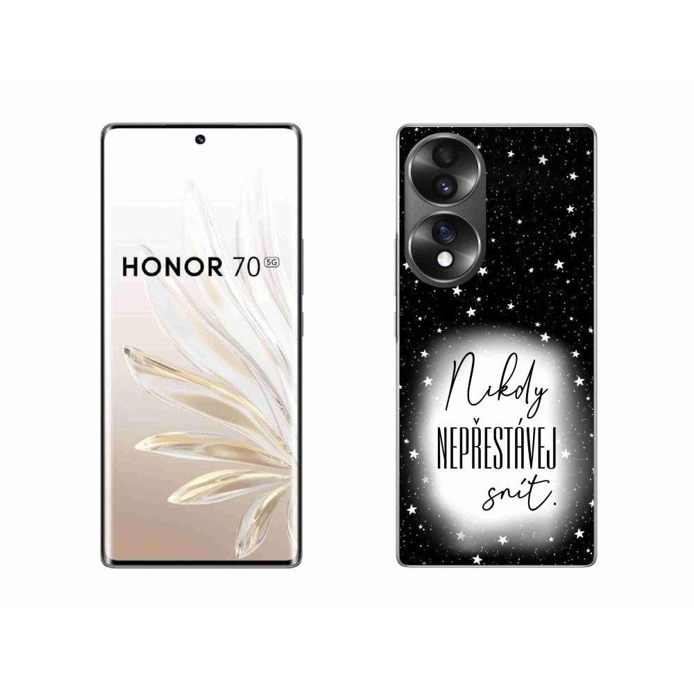 Gel Cover mmCase mmCase for Honor 70 - Idézet 1 fehér és fekete háttérrel