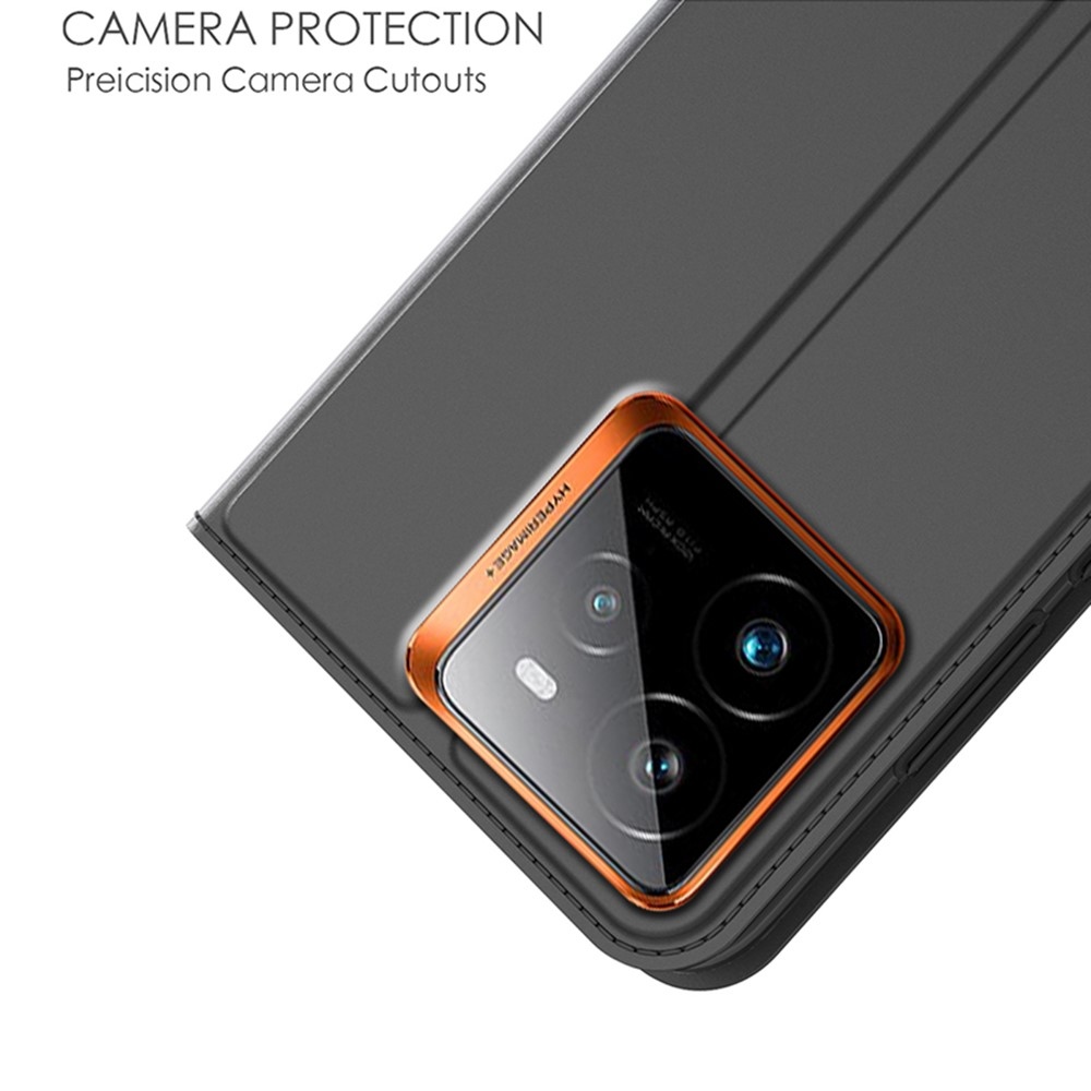 DUX könyvtáska a Realme GT 7 Pro 5G készülékhez - fekete