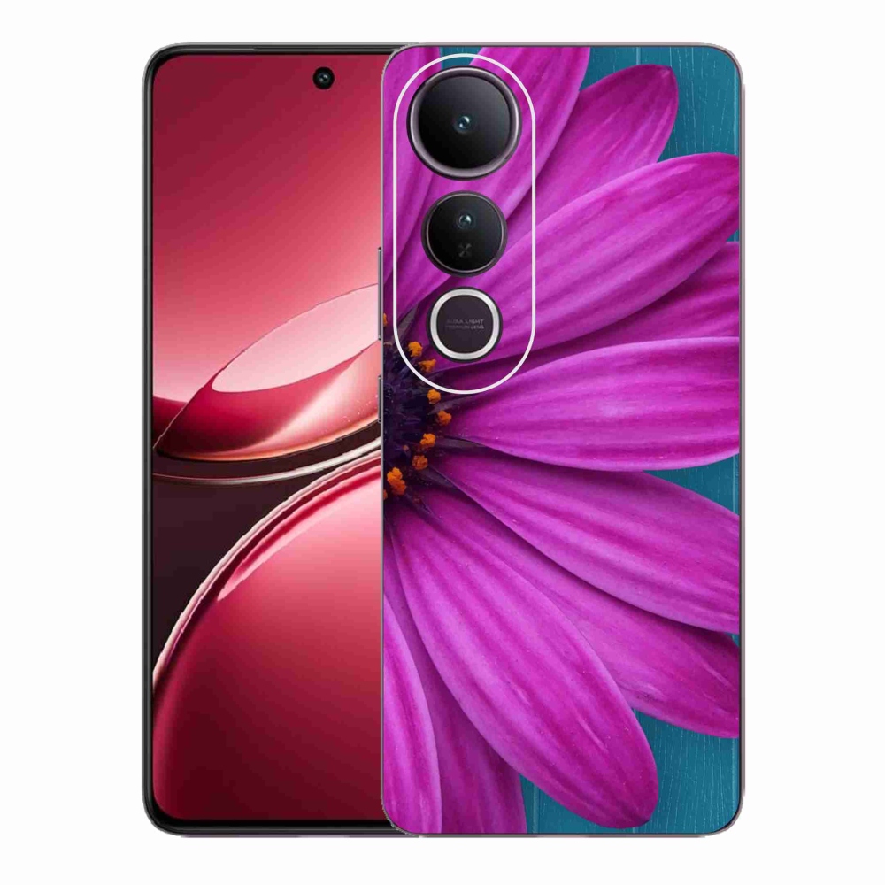 Gél védőburkolat mmCase a Vivo V50 Lite 4G/5G készülékhez - lila margaréta