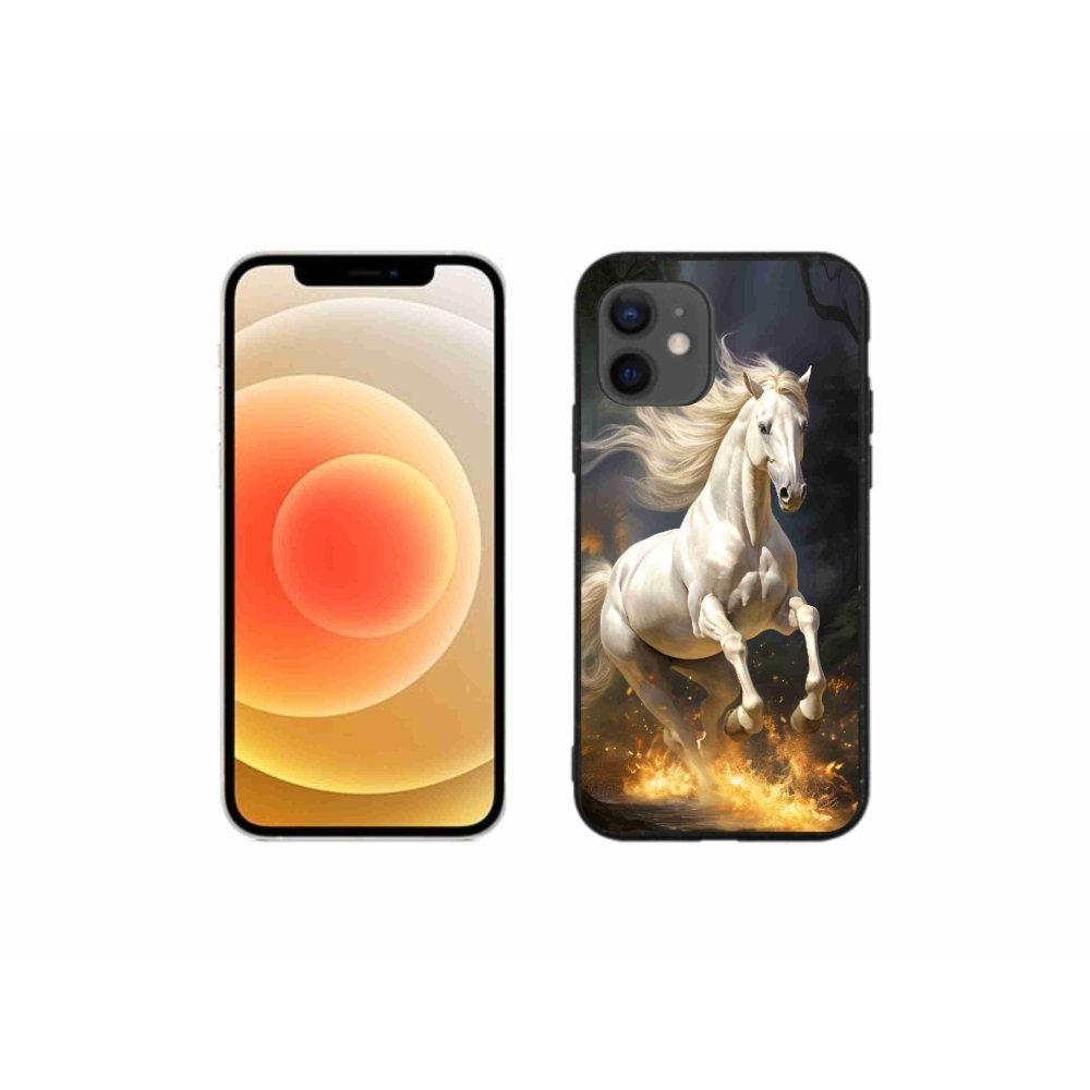 Zselés borítás mmCase iPhone 12 mini készülékhez - fehér ló 2