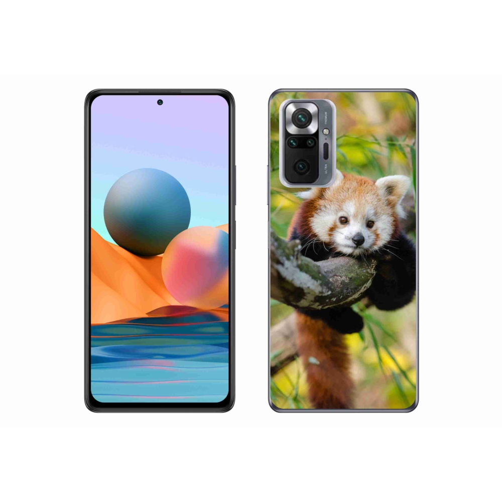 Gél borítás mmCase a Xiaomi Redmi Note 10 Pro készülékhez - panda piros