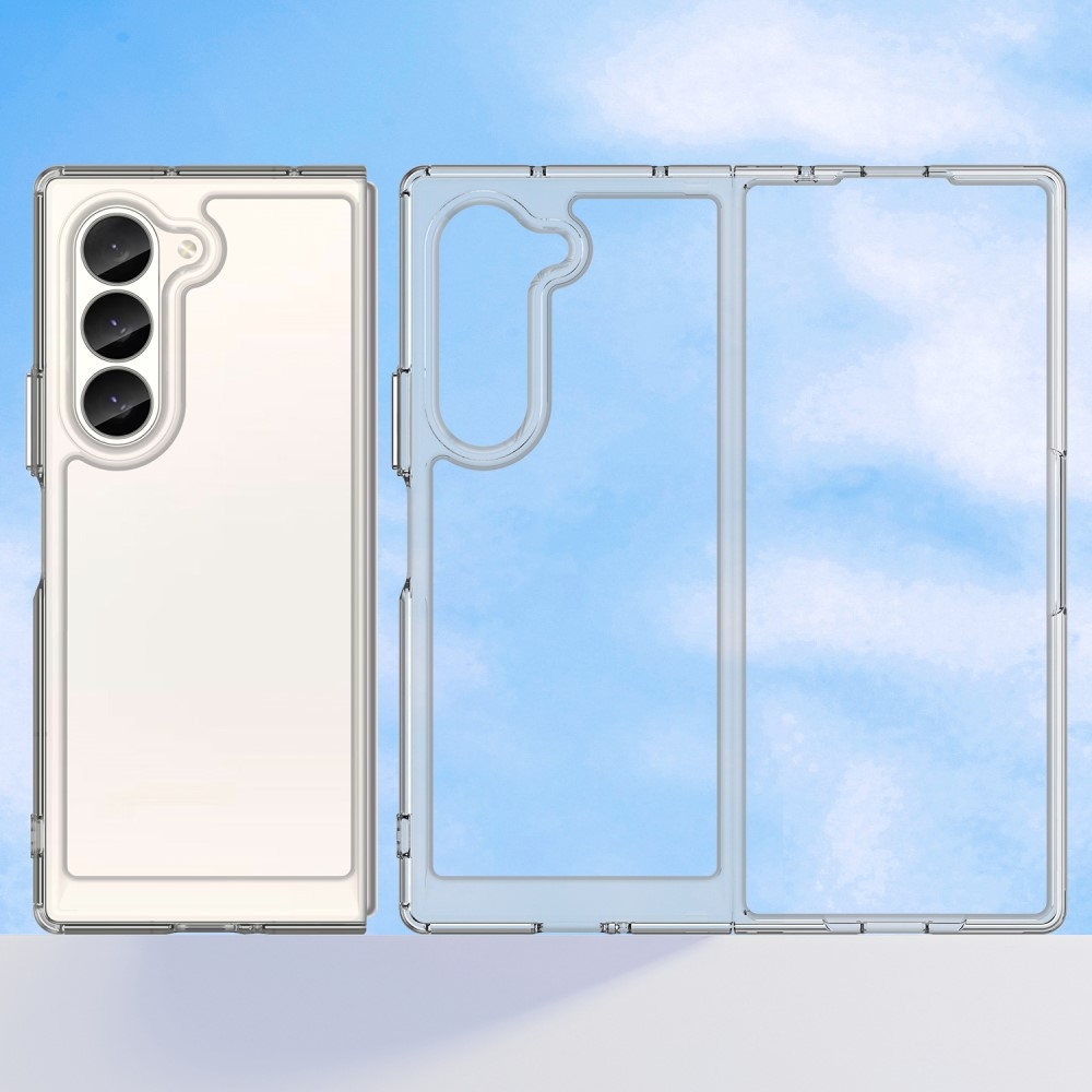 Gél tok fix hátlappal Samsung Galaxy Z Fold6 5G készülékhez - átlátszó