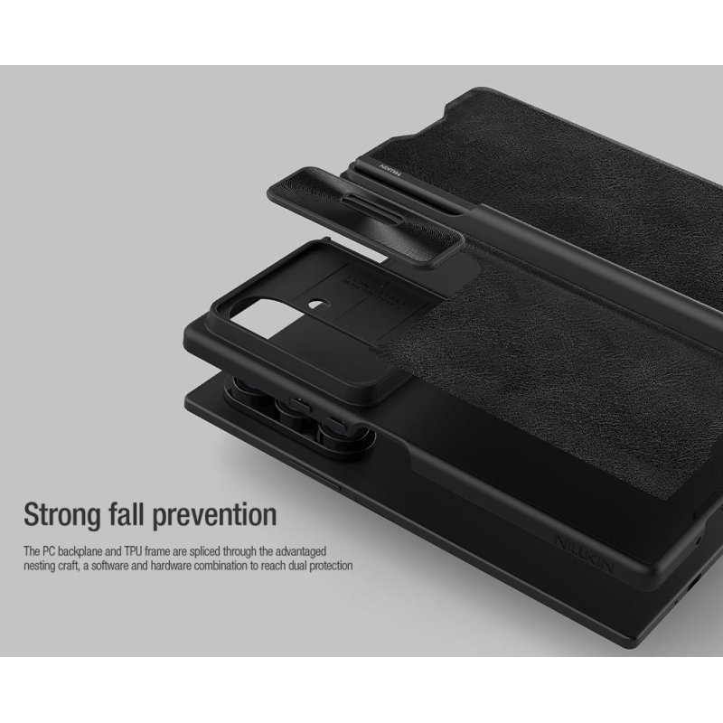 Nillkin Qin Book PRO Pen Slot Case for Samsung Galaxy Z Fold 7 fekete