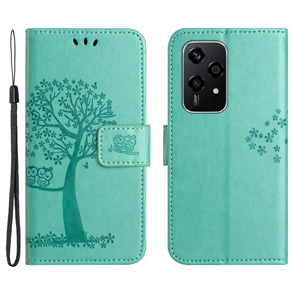 Fa könyvtáska a Honor 200 Lite 5G-hez - teáskék színű