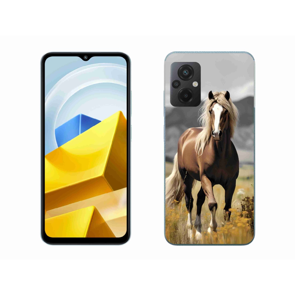 Gél borítás mmCase a Xiaomi Poco M5 4G-hez - barna ló 1