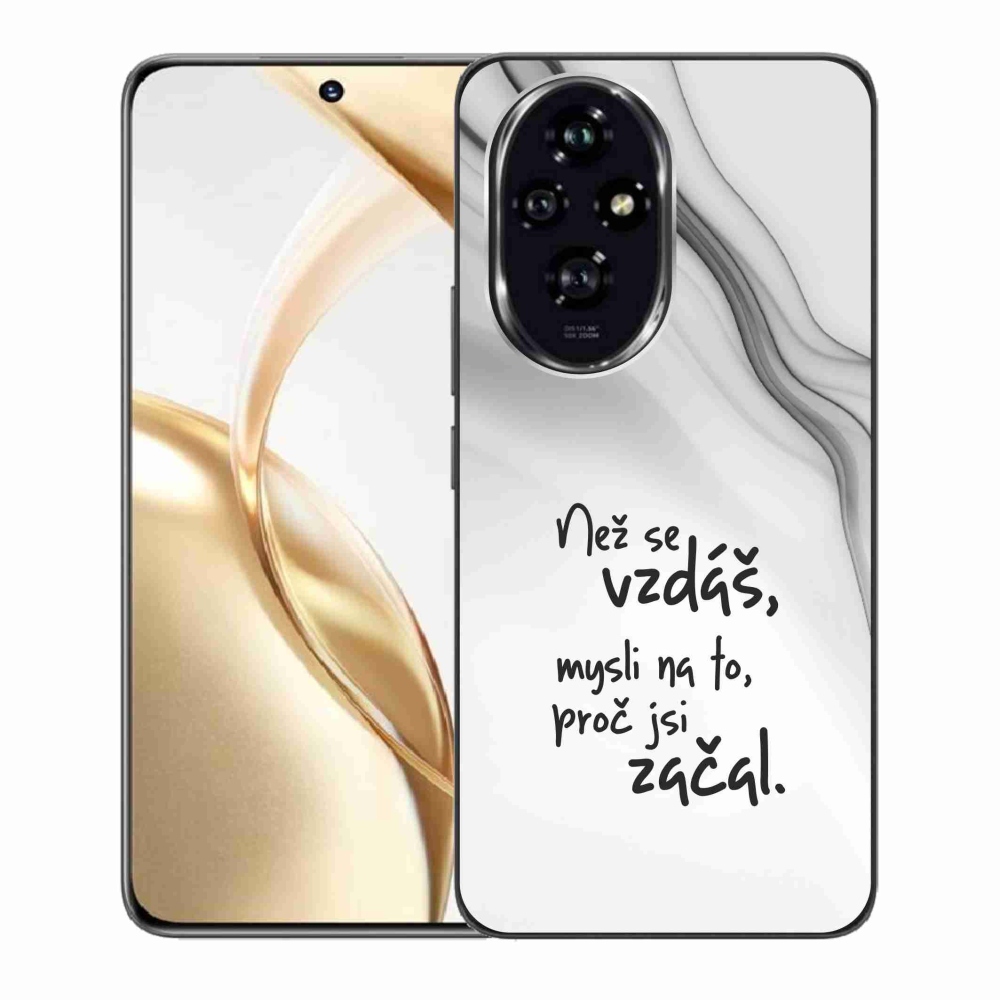 Zselés borító mmCase a Honor 200 5G készülékhez - idézet 2 fehér háttér